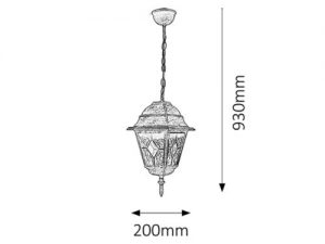 Lampa wisząca na taras w stylu klasycznym Monaco 8184 Rabalux