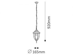 Lampa wisząca na taras w stylu klasycznym Nizza 8454 Rabalux