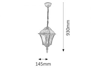 Lampa wisząca na taras w stylu klasycznym Toscana 8394 Rabalux