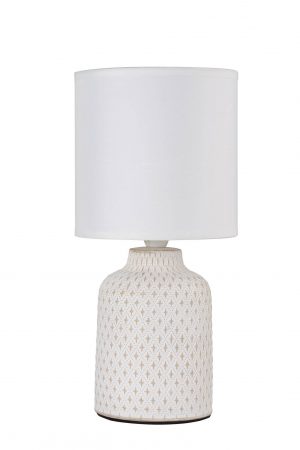 Lampa stołowa biała ceramika nocna Iner Candellux 41-79848 Candellux
