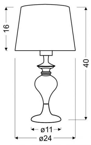 Lampa stołowa gabinetowa 1X60W E27 czarna GILLENIA 41-21413 Candellux